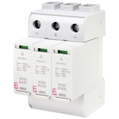 Picture of Обмежувач перенапруги ETI ETITEC M T2 PV 600/20 Y (для PV систем) (2440735)