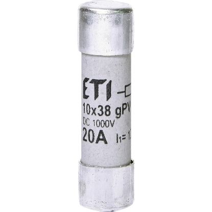 Picture of Запобіжник ETI CH 10х38 gPV 20A 1000V UL (10kA) (2625108)