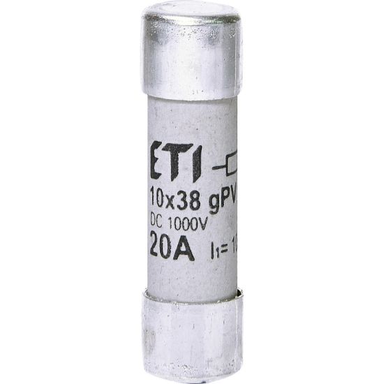 Picture of Запобіжник ETI CH 10х38 gPV 20A 1000V UL (10kA) (2625108)