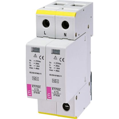 Picture of Обмежувач перенапруги ETI ETITEC C T2 275/20 (2+0) 2p (2440397)