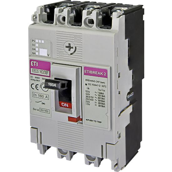 Picture of Автоматичний вимикач ETI EB2S 160/3SF 160A 3p (25 kA) (4671837)