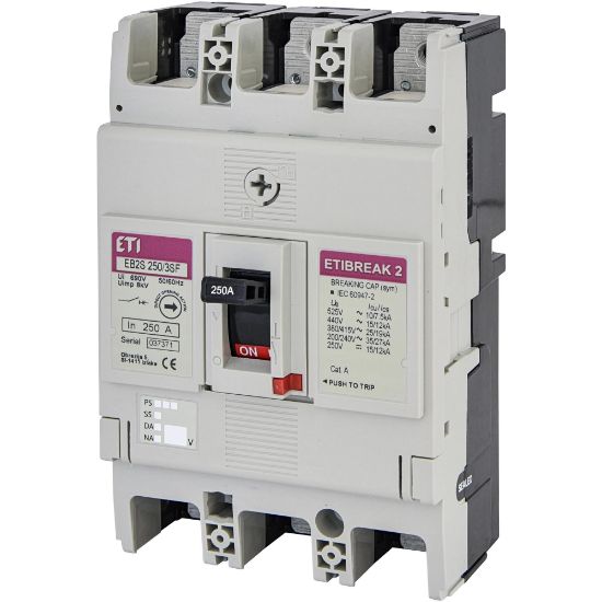 Picture of Автоматичний вимикач ETI EB2S 250/3SF 250A 3p (25 kA) (4671839)