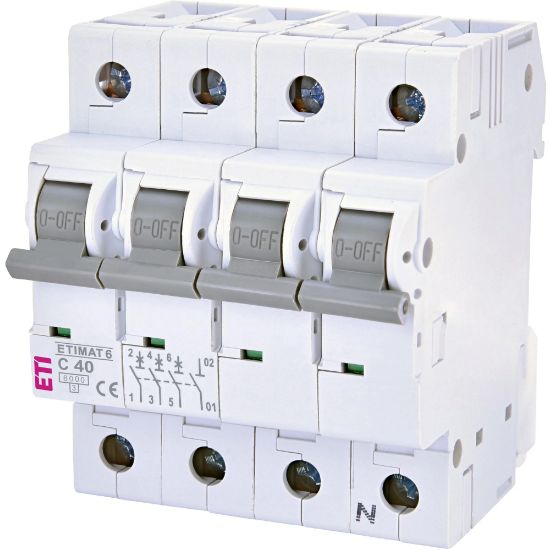 Picture of Автоматичний вимикач ETI ETIMAT 6 3p+N C 40 А (6 kA) (2146520)