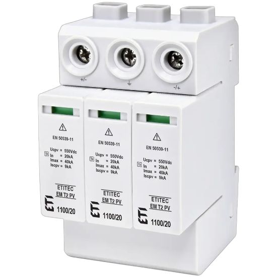 Picture of Обмежувач перенапруги ETI ETITEC EM T2 PV 1100/20 Y (для PV систем) (2440623)