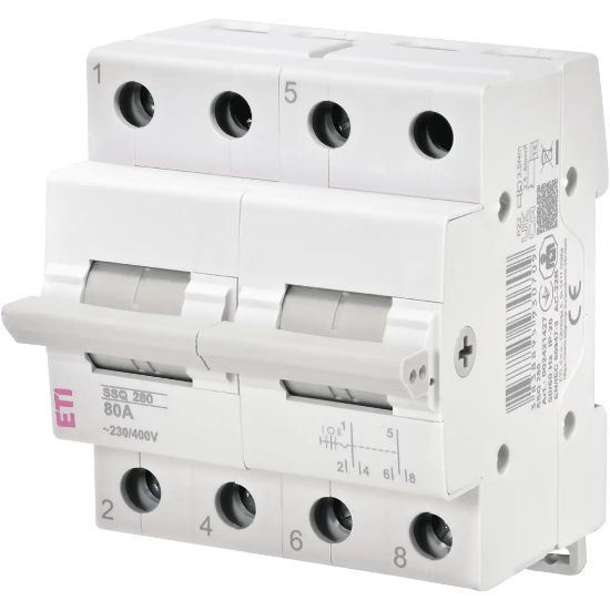 Picture of Перемикач трипозиційний ETI SSQ 280 "1-0-2", 2p 80A (2421427)