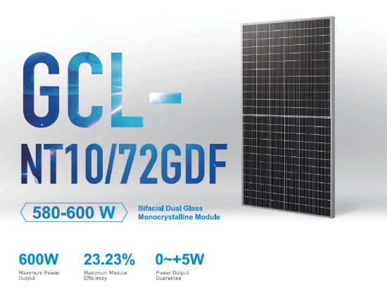  Зображення Фотоелектрична сонячна панель GCL Group GCL-NT10/72GDF 590W, монокристалічна 